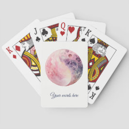Create Your Own Lunar Love Magic Pink Moon Spielkarten
