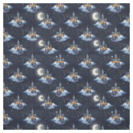 Create Your Own Magical Crescent Moon Castle Stoff (Muster)