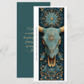 Create Your Own Magical Horned Skull Bookmark Card (Vorne/Hinten)