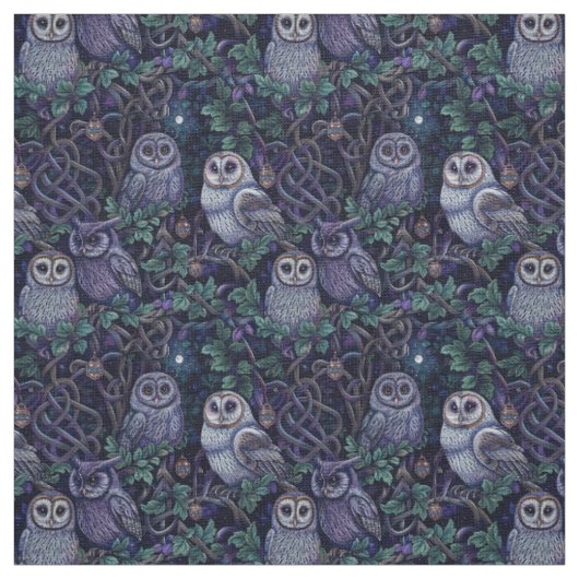 Create Your Own Magical Knotted Vines Owls Stoff (Muster)