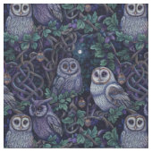 Create Your Own Magical Knotted Vines Owls Stoff (Nahaufnahme)