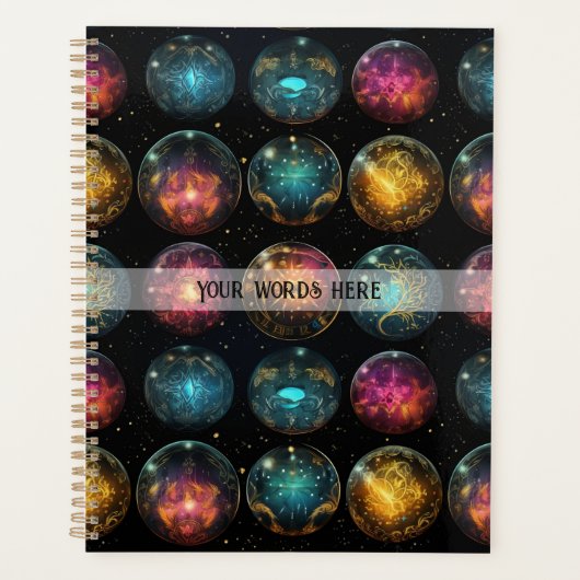 Create Your Own Magical Mystical Orbs Black Planer (Vorderseite)