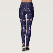 Create Your Own Mauve Pagan Symbols Purple Leggings (Rückseite)