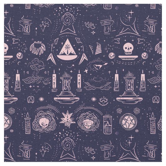 Create Your Own Mauve Pagan Symbols Purple Stoff (Nahaufnahme)