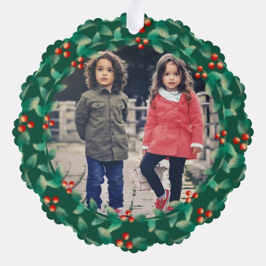 Create your own Merry Christmas photo christmas Ornament Karte (Rückseite)