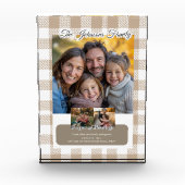 Create your own Message Beige Family Fotoblock (Vorderseite)