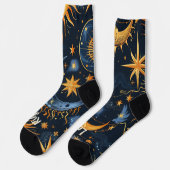 Create Your Own Midnight Blue & Gold Celestial Socken (Linkes Detail)