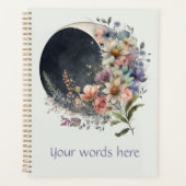 Create Your Own Midnight Floral Crescent Moon Planer (Vorderseite)