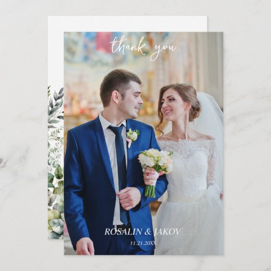 Create Your Own minimalist Dankeskarte (Vorne/Hinten)