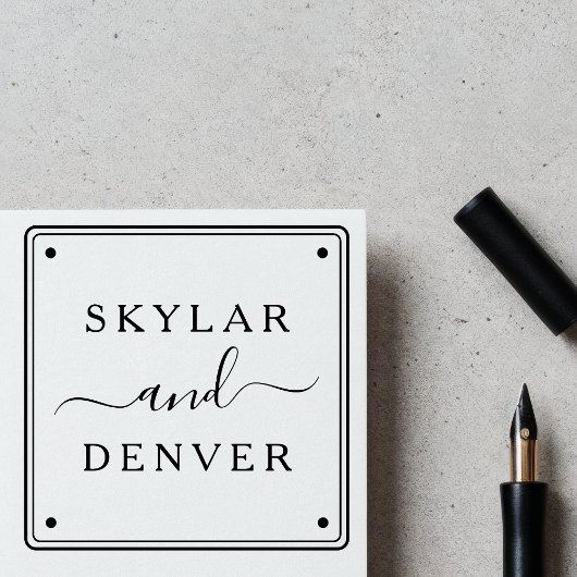 Create Your Own Minimalist Script Couple's Name  Permastempel