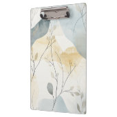 Create Your Own Misty Gray Gold Floral Minimalist Klemmbrett (Links)
