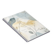 Create Your Own Misty Gray Gold Floral Minimalist Notizblock (Rechte Seite)