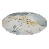 Create Your Own Misty Gray Gold Floral Minimalist Schneidebrett (Ecke)