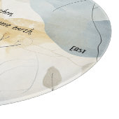 Create Your Own Misty Gray Gold Floral Minimalist Schneidebrett (Ecke)