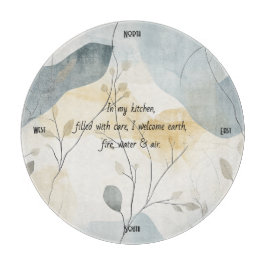 Create Your Own Misty Gray Gold Floral Minimalist Schneidebrett