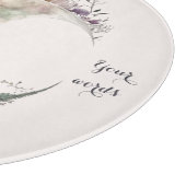 Create Your Own Misty Spring Floral Crescent Moon Schneidebrett (Ecke)