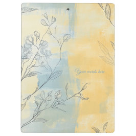 Create Your Own Misty Sunshine Floral Minimalist Klemmbrett