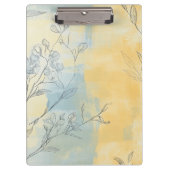 Create Your Own Misty Sunshine Floral Minimalist Klemmbrett (Vorderseite)