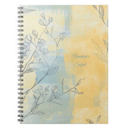 Create Your Own Misty Sunshine Floral Minimalist Notizblock