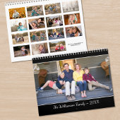 Create Your Own Modern 15 Month Black Photo Kalender