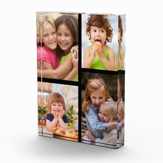 Create Your Own Modern 4 Picture Collage Black Fotoblock (Rechts)