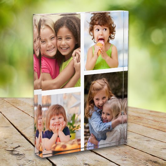 Create Your Own Modern 4 Picture Collage Black Fotoblock