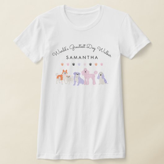Create Your Own Modern Dog Walker T-Shirt (Ablage )