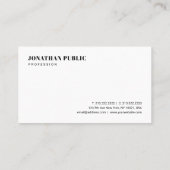 Create Your Own Modern Elegant Minimalist Template Visitenkarte (Rückseite)