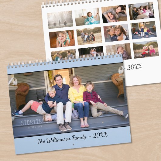 Create Your Own Modern Light Blue Cover Photo Kalender