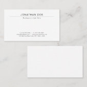 Create Your Own Modern Professional Template Chic Visitenkarte (Vorne/Hinten)