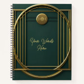 Create Your Own Modern Teal & Gold Notizblock (Vorderseite)