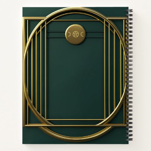 Create Your Own Modern Teal & Gold Notizblock (Rückseite)