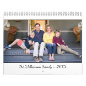 Create Your Own Modern White Cover Photo Calendar Kalender (Titelbild)