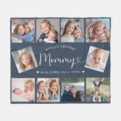 Create Your Own Mommy Photo Collage Modern Fleecedecke (Vorderseite (Horizontal))