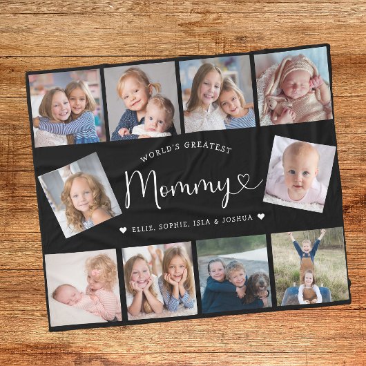 Create Your Own Mommy Photo Collage Modern Fleecedecke