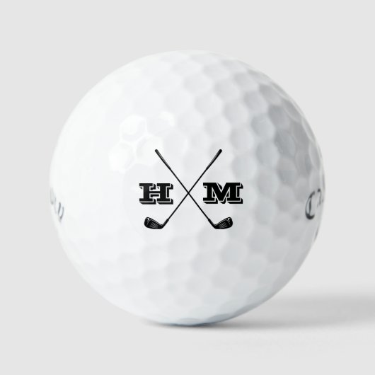 Create Your Own Monogram Golf Theme Golfball (Vorderseite)