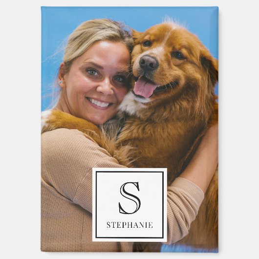 Create your own Monogram, Name and Photo Keepsake Magnet (Vorderseite)