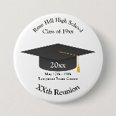 Create-Your-Own Mortarboard Class Reunion Button (Vorderseite)