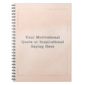Create Your Own Motivational Quote Blush Pink Gold Notizblock (Vorderseite)