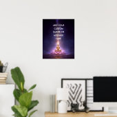 Create Your Own Motivational Quote – Cosmic Buddha Poster (Heimbüro)
