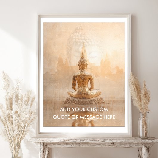 Create Your Own Motivational Quote - Golden Buddha Poster