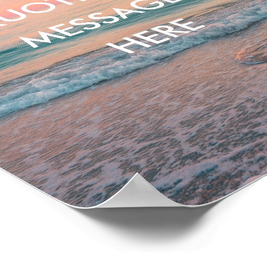 Create Your Own Motivational Quote - Pastel Sunset Poster (Ecke)