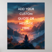 Create Your Own Motivational Quote- Sky-Mountain Poster (Vorne)