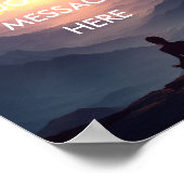 Create Your Own Motivational Quote- Sky-Mountain Poster (Ecke)