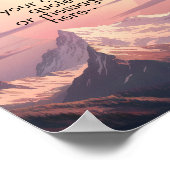 Create Your Own Motivational Quote-Sunset Mountain Poster (Ecke)
