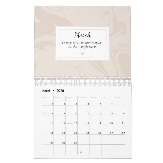 Create Your Own Motivational Quotes Marble Effect Kalender (Mär 2026)