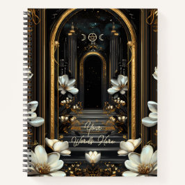 Create Your Own Mysterious Golden Floral Archway Notizblock