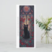 Create Your Own Mystical Black Cat Bookmark Card (Stehend Vorderseite)
