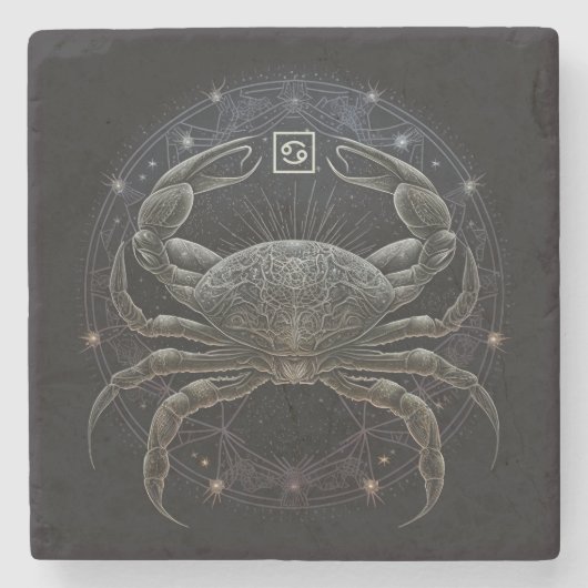 Create Your Own Mystical Cancer Steinuntersetzer (Vorderseite)