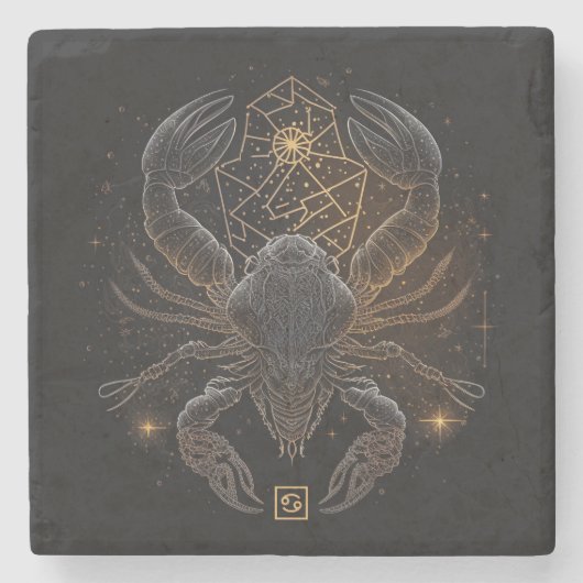 Create Your Own Mystical Cancer Steinuntersetzer (Vorderseite)